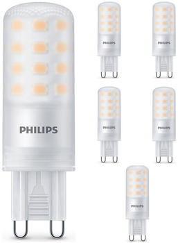 Philips LED Lampe ersetzt 40W, G9 Brenner, warmweiß, 400 Lumen, dimmbar, 6er Pack weiß