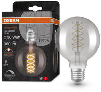 OSRAM 761216, Osram Vintage LED Globe95, Filament, Rauchglas, dimmbar, 6,5W E27,