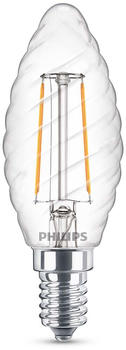 Philips LED Lampe ersetzt 25W, E14 Kerzeform ST35, klar, warmweiß, 250 Lumen, nicht dimmbar, 1er Pack transparent
