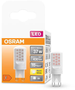 Osram LED Lampe ersetzt 37W G9 Brenner in Transparent 4,2W 430lm 2700K 1er Pack transparent