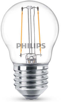 Philips LED Lampe ersetzt 25W, E27 Tropfenform P45, klar, warmweiß, 250 Lumen, nicht dimmbar, 1er Pack transparent