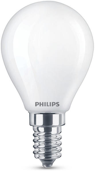 Philips LED Lampe ersetzt 40W, E14 Tropfen P45, weiß, warmweiß, 470 Lumen, nicht dimmbar, 1er Pack weiß