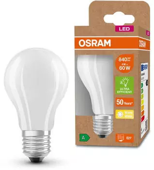 Osram LED Lampe ersetzt 60W E27 Birne - A60 in Weiß 4W 840lm 3000K 1er Pack weiß