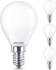 Philips LED Lampe ersetzt 25W, E14 Tropfenform P45, weiß, warmweiß, 250 Lumen, nicht dimmbar, 4er Pack, weiß