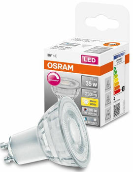 Osram LED Lampe ersetzt 35W Gu10 Reflektor - Par16 in Transparent 3,7W 230lm 2700K dimmbar 1er Pack transparent