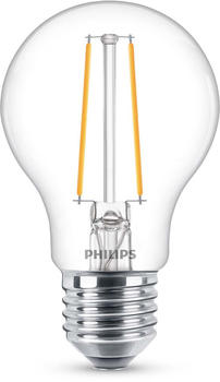 Philips LED Lampe ersetzt 15W, E27 Standardform A60, klar, warmweiß, 150 Lumen, nicht dimmbar, 1er Pack transparent