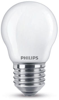 Philips LED Lampe ersetzt 40 W, E27 Tropfenform P45, weiß, warmweiß, 475 Lumen, dimmbar, 1er Pack weiß