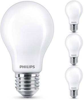 Philips LED Lampe ersetzt 100W, E27 Standardform A60, weiß, neutralweiß, 1521 Lumen, nicht dimmbar, 4er Pack weiß