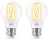 2er Pack WIZ E27 Smarte LED Filament Lampe Tunable White 7W wie 60W WLAN, EEK: E