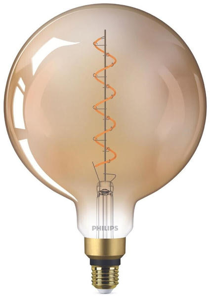 Philips LED Lampe ersetzt 25W, E27 Globe G200, gold, warmweiß, 300 Lumen, nicht dimmbar, 1er Pack gold / messing