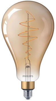 Philips LED Lampe ersetzt 40W, E27 Birne A160, gold, warmweiß, 470 Lumen, dimmbar, 1er Pack gold / messing