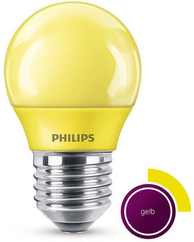 Philips LED Lampe, E27 Tropfenform P45, gelb, nicht dimmbar, 1er Pack [Energieklasse A] gelb