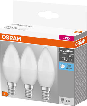 Osram OSR 075429680 - LED-Lampe BASE RETRO E14, 5 W, 470 lm, 4000 K, 3er-Pack