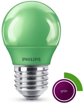 Philips LED Lampe, E27 Tropfenform P45, grün, nicht dimmbar, 1er Pack [Energieklasse C] grün