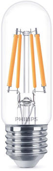 Philips LED Lampe ersetzt 60 W, E27 Röhrenform T30, klar, warmweiß, 806 Lumen, nicht dimmbar, 1er Pack transparent
