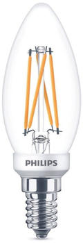 Philips LED Lampe ersetzt 25 W, E14 Kerzenform B35, klar, warmweiß, 270 Lumen, dimmbar, 1er Pack transparent