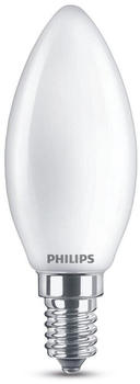 Philips LED Lampe ersetzt 40 W, E14 Kerzenform B35, weiß, warmweiß, 475 Lumen, dimmbar, 1er Pack weiß