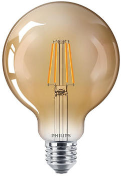 Philips LED Lampe ersetzt 35W, E27 Globe G93, klar -Vintage, goldweiß, 400 Lumen, nicht dimmbar, 1er Pack gold / messing