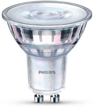 Philips LED Lampe ersetzt 65W, GU10 Reflektor PAR16, klar, warmweiß, 460 Lumen, nicht dimmbar, 1er Pack silber