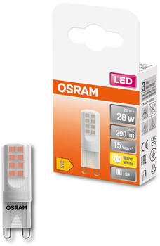 Osram LED Lampe ersetzt 28W G9 Brenner in Transparent 2,6W 290lm 2700K 1er Pack transparent