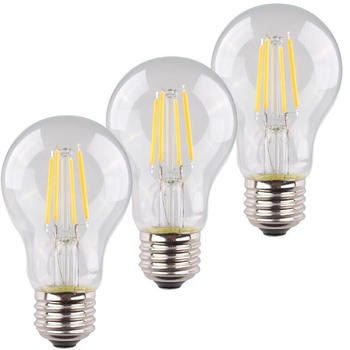 Müller-Licht LED-Lampe E27 4W 2.700K Filament 3erSet, 470lm E