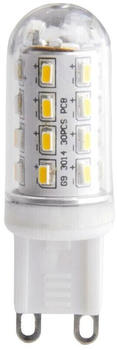 Lindby G9 3W 830 LED-Lampe in Röhrenform klar F