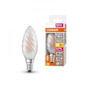 Osram E14 LED Gedrehte Kerzenlampe Superstar Plus HD LIGHTING Filament matt 3,4W wie 40W dimmbar warmweiß Ra90