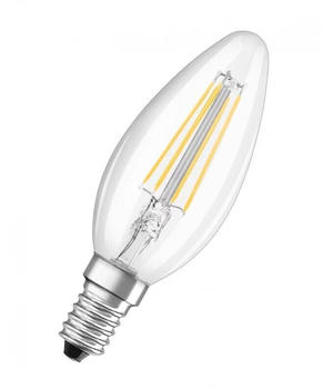 Osram E14 LED Kerzenlampe Superstar Plus HD LIGHTING Filament klar 3,4W wie 40W dimmbar neutralweißes Licht 4000K & hohe Farbwiedergabe