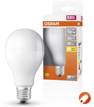 Osram Leistungsstarke matte E27 STAR Classic LED Lampe 19W wie 150W 2700K warmweißes Licht in Birnenform