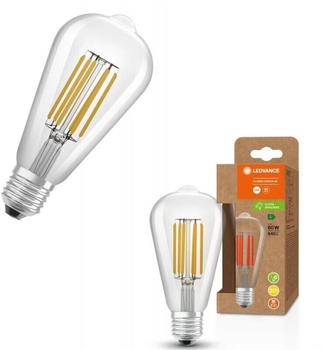 Osram E27 Besonders effiziente LED Edison Lampe 4W wie 60W 3000K warmweißes Licht