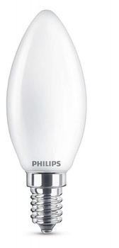 Philips E14 LED Classic Kerzenlampe 4.3W wie 40W Matt 2700K warmweißes Licht