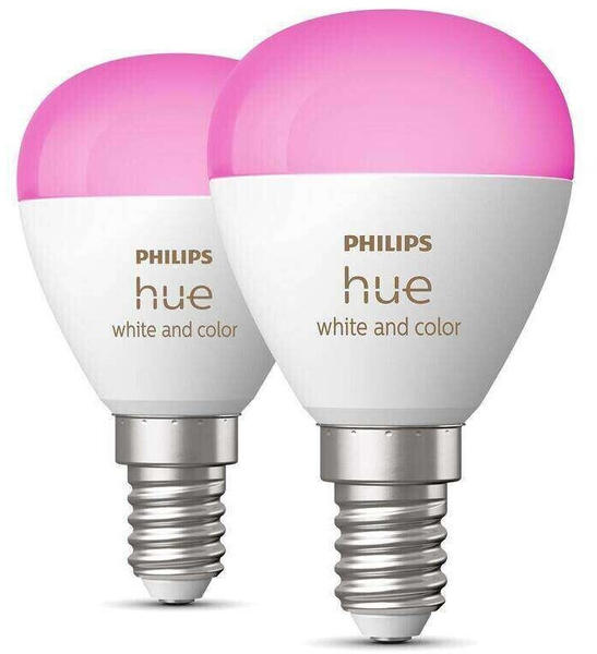Philips Hue White & Color Ambiance Luster ( E14, 5.10W, 470 lm) 2er Set