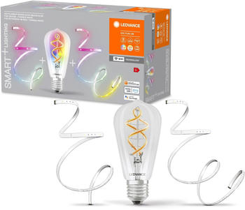 LEDVANCE Smart+ Leuchtmittel Wifi Filament Edison E27 inkl. 2x LED-Lichtstreifen
