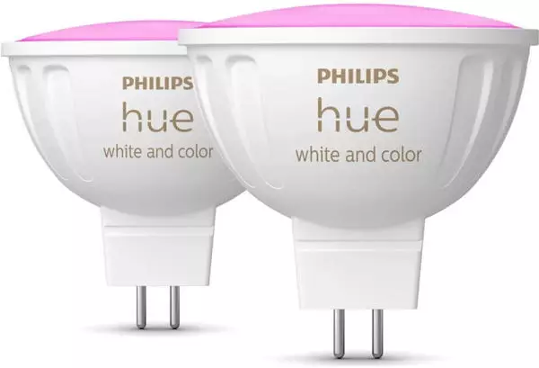 Philips Hue White Color Ambiance GU5,3 MR16 6,3W 400lm Doppelpack weiß