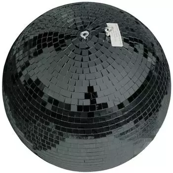 SATISFIRE Spiegelkugel 40cm, Echtglas 10x10mm, schwarz