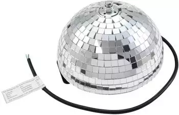 SATISFIRE Spiegel-Halbkugel 20cm Echtglas mit Motor, silber (4251280502944)