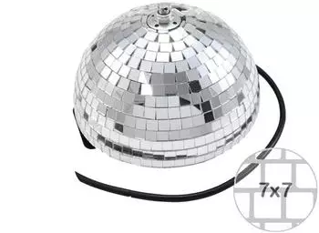 SATISFIRE Spiegel-Halbkugel 20cm silber mit Motor