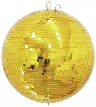 SATISFIRE Spiegelkugel 30cm gold, Echtglas 10x10mm (4251280501992)