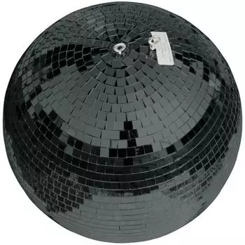 SATISFIRE Spiegelkugel 30cm schwarz, Echtglas 10x10mm