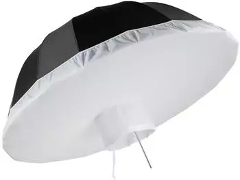 Walimex Parabol-Reflexschirm schwarz/weiß Ø105cm mit Diffusor (1023602)
