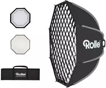 Rollei Quick Fold Octabox 65cm mit Diffusor, Grid & Tasche (28924)