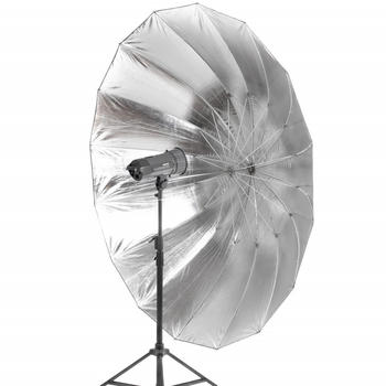 Quenox Parabol-Reflektorschirm für Studioblitz 215cm silber