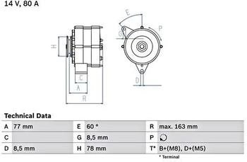 Bosch Lichtmaschine / Generator (0 986 034 170)