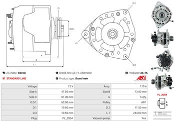 AS-PL Lichtmaschine / Generator (A9018)