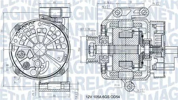 Magneti Marelli Generator 105A (063731585210)