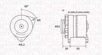 Magneti Marelli Generator 70A (063735060010)