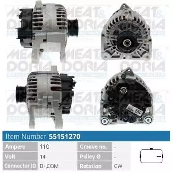 Meat & Doria Lichtmaschine 110A 14V (55151270)