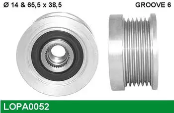 Luca-S Generatorfreilauf Riemenscheibe Ø65,5mm (LOPA0052)
