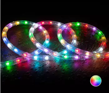LEDKIA LIGHTING Runde LED-Lichtschlauch 220V AC 36LED/m RGB IP65 10m
