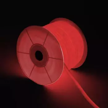 LEDKIA LIGHTING Neon LED-Streifen Dimmbar 220V 50m 9W/m 360° Rund Rot IP67 Schnitt 100cm